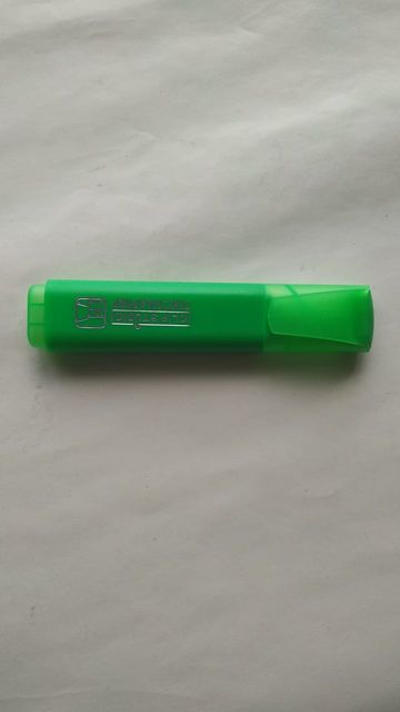 Маркер-выделитель ClipStudio зеленый, плоский корпус, скошенный наконечник, линия 4мм