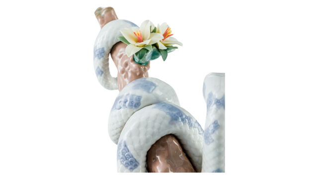 Фигурка Lladro Змея 18х19 см, фарфор, белая