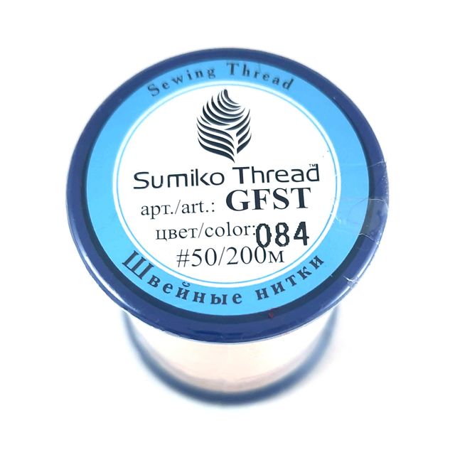 Швейные нитки (полиэстер) Sumiko Thread, 200м, цвет 084 бежевый