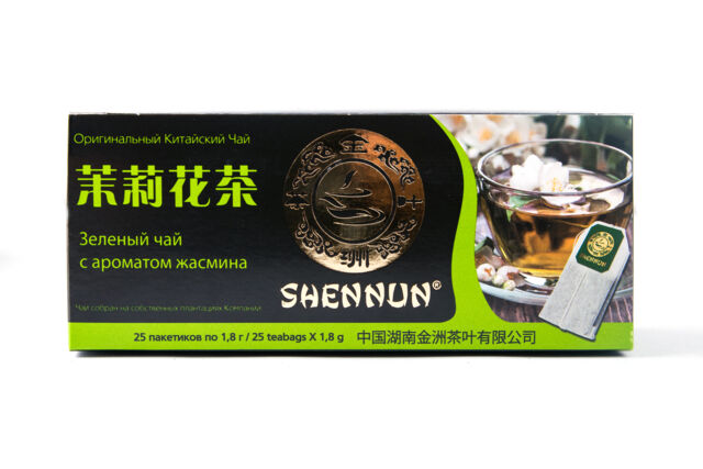 Shennun Зеленый чай с ароматом жасмина 1.8гх25