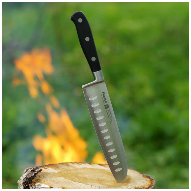 12515 FISSMAN Нож Сантоку 18см KITAKAMI (X50CrMoV15 сталь)