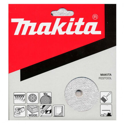 Диск шлифовальный Makita 8 отв.белый D150 мм, P400, 10 шт.
