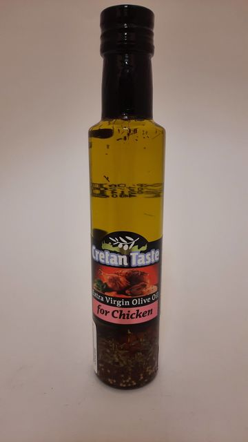 Cretan Taste оливковое масло Extra Virgin с травами для курицы с о.Крит 250мл стекло