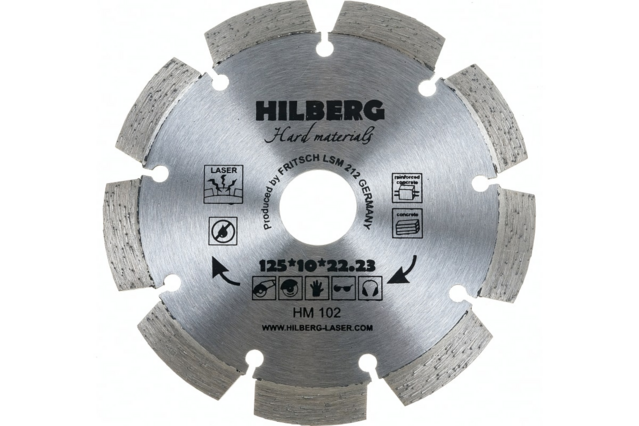 Диск алмазный отрезной 125*22,23 Hilberg Hard Materials Лазер HM102