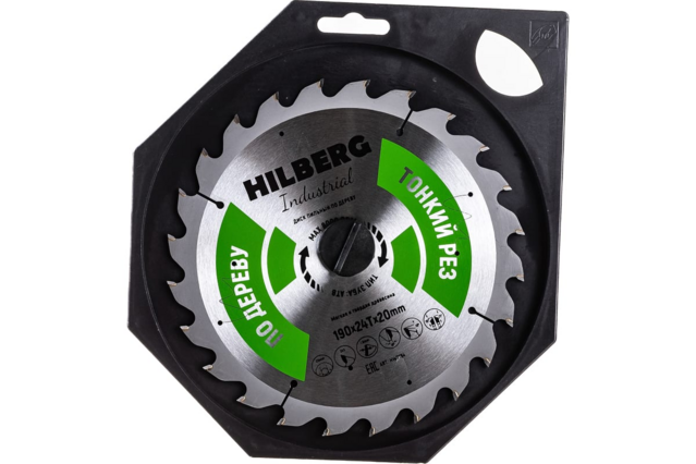 Диск пильный Hilberg Industrial Дерево тонкий рез 190*20*24Т HWT194