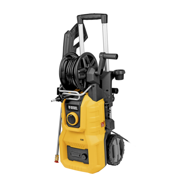 Моечная машина высокого давления R-200D, 2400 Вт, 200 бар, 420 л/ч, с барабаном// Denzel