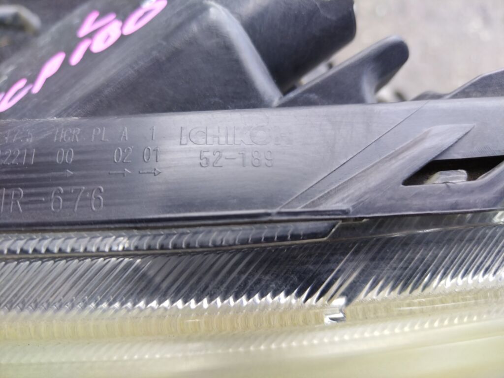 Фара на Toyota Ractis NCP100 52-189, Левое расположение