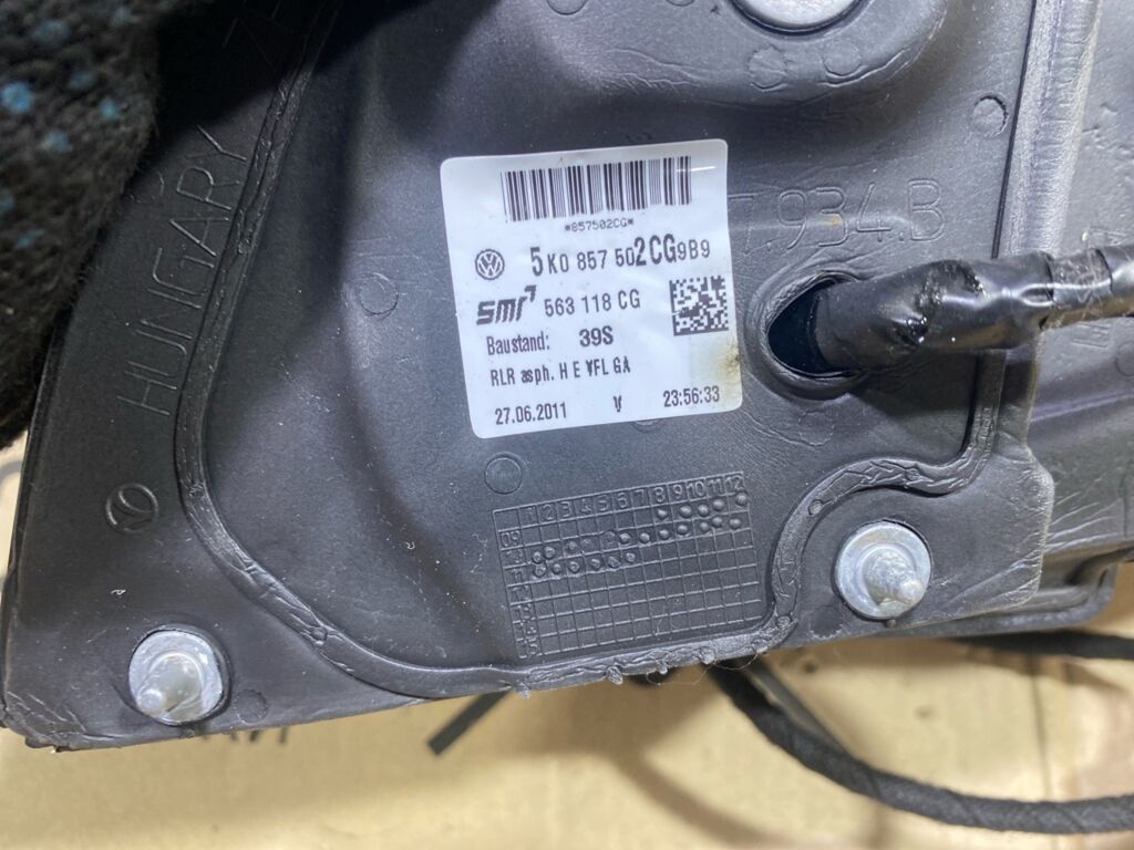 Зеркало двери боковой 5K0857502CG9B9 на Volkswagen Golf 5K Фото 6