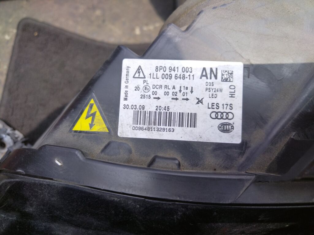 Фара на Audi A3 8P 8P0941003AN, Левое расположение