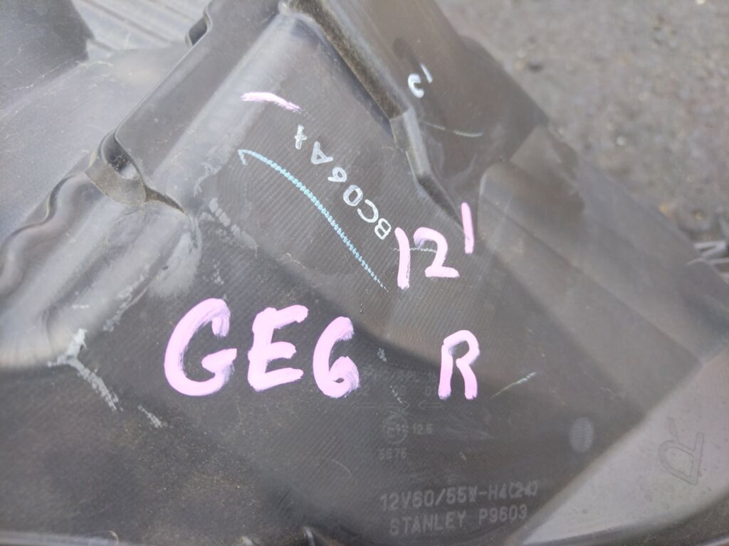 Фара на Honda Fit GE6 P9603, Правое расположение