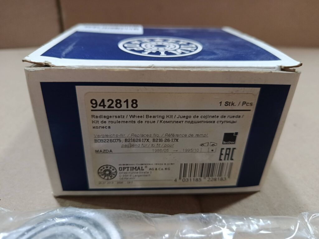 Подшипник ступицы 942818 Optimal 942818,B2162617X на Mazda 323 Фото 3