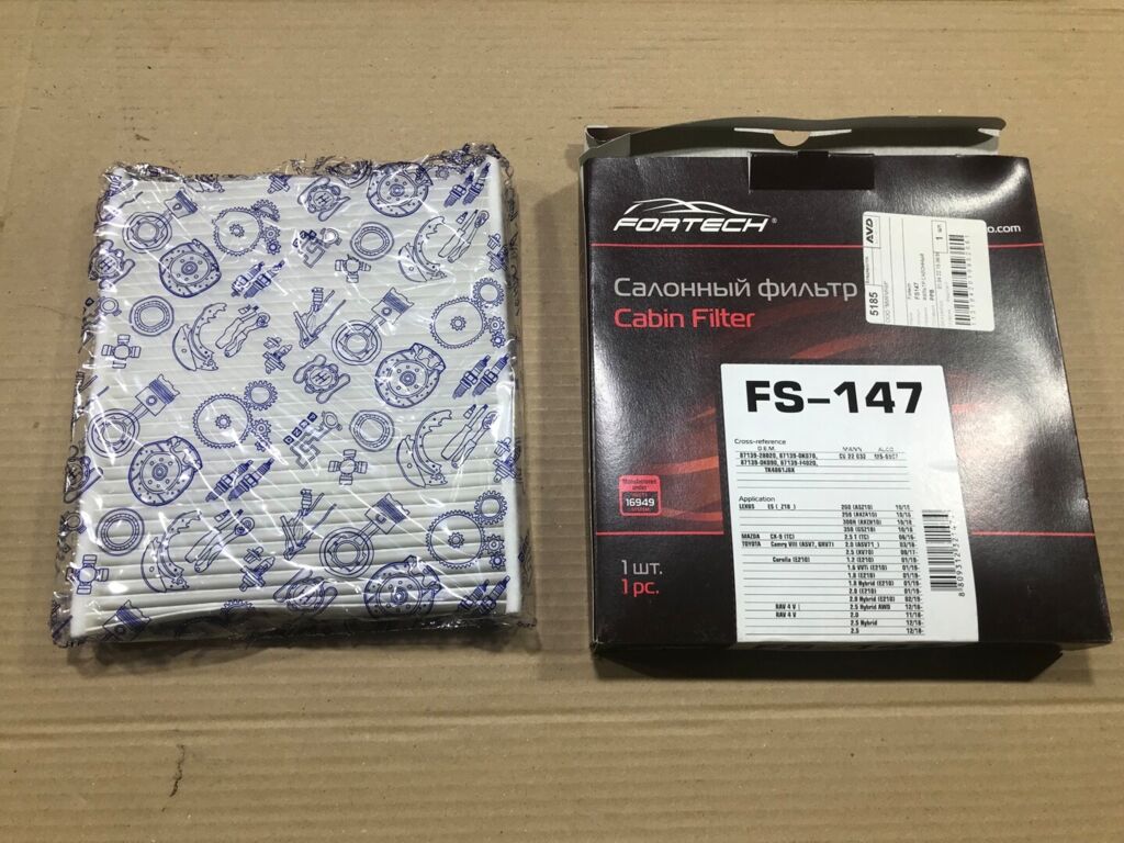 Фильтр салона на Toyota Noah ZRR80G 3ZR-FAE FORTECH 87139-28020  87139-58010  AC-111E