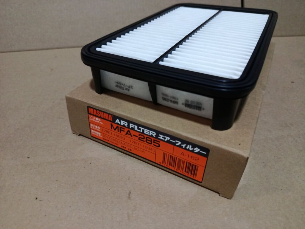 Фильтр воздушный на Toyota Corolla AE91 5A-FE MASUMA 17801-16020  0 986 AF2 145  1 987 429 137  10041780116020  1109012U8010  17 801 740 40  178011602083  1780116040  1780174040  1780187401  1780187401000  17801BZ010  17801BZ010001  17801BZ020  20239  3012 321 0017  46242  4D1036  4TP1036  A-162  A1125  A162  A162G  A162J  A168  A24601  A454  A739  AE18190  AF0123  AF372  AF4964  AG 637  AG826F  AP147  AP372  AY120TY013  AY120TY059  B130G0065  C 2568  CA5125  DFA2568  DFA739  E552L  FA201  GB9623  J1322039  J1326018  JDA162  KUB162  LA168  LX 807  P500026  P500036  PA2209  SB 037  SFA4601  SHA103  ST1780116020  TA124  TGA162  V91120005  V9112D011  WA1370  WA6330