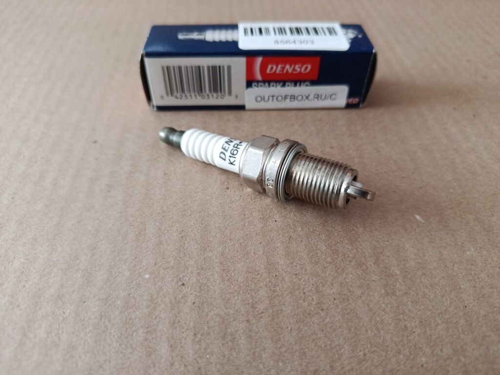 Свеча зажигания 9008091161, 90919-01164, K16R-U11 на Toyota Corolla ZZE122 1ZZ-FE Фото 3