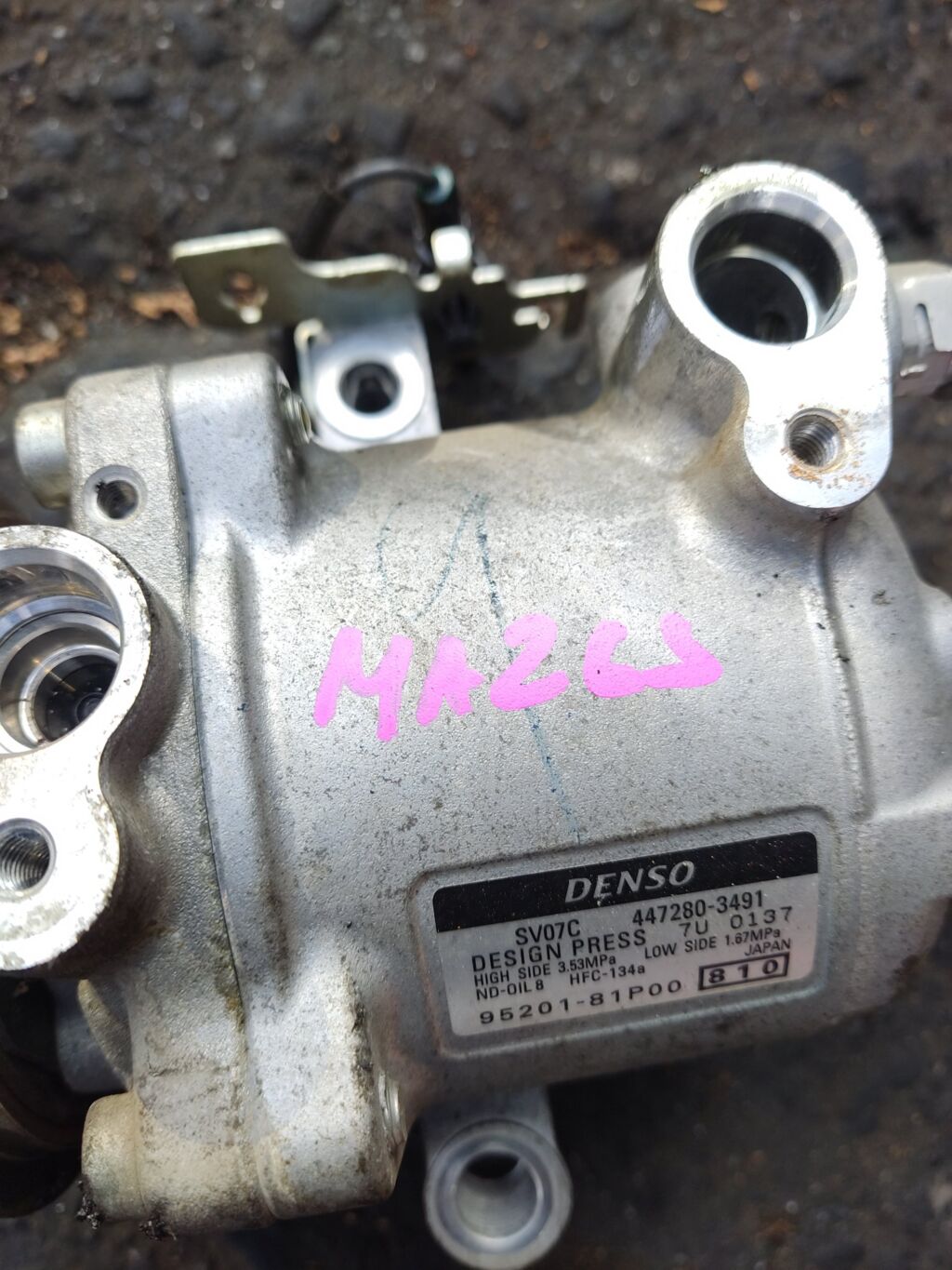 Компрессор кондиционера на Suzuki Solio MA26S K12C 447280-3491